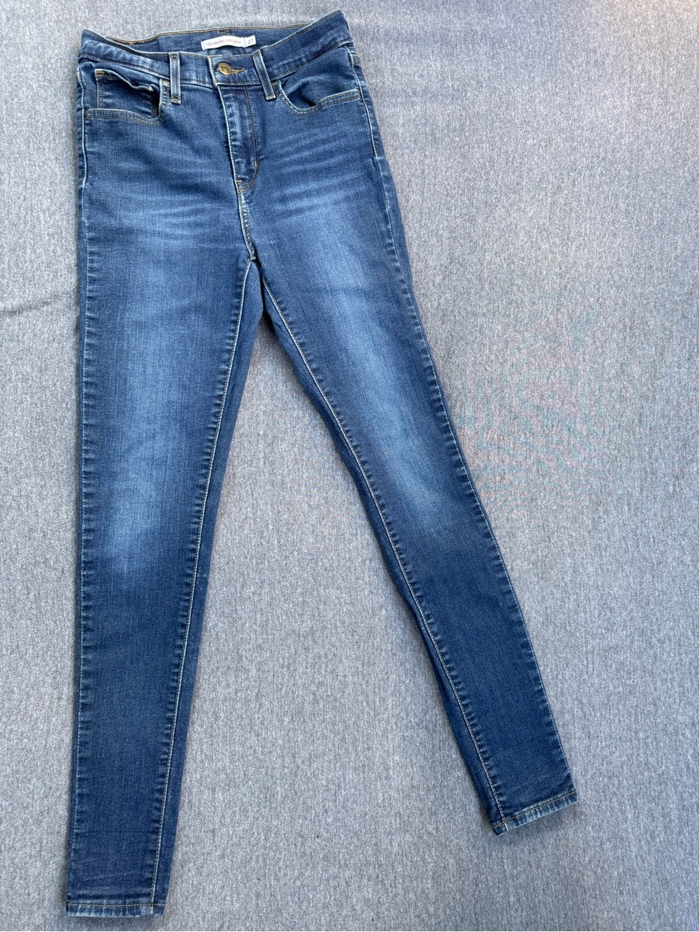 Levi's 720 High Rise Super Skinny Jeans Size 27 Blue Wash